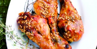 Cuisses de poulet Label Rouge au sesame et sauce soja