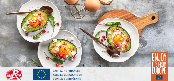 Avocado boats aux oeufs Label Rouge